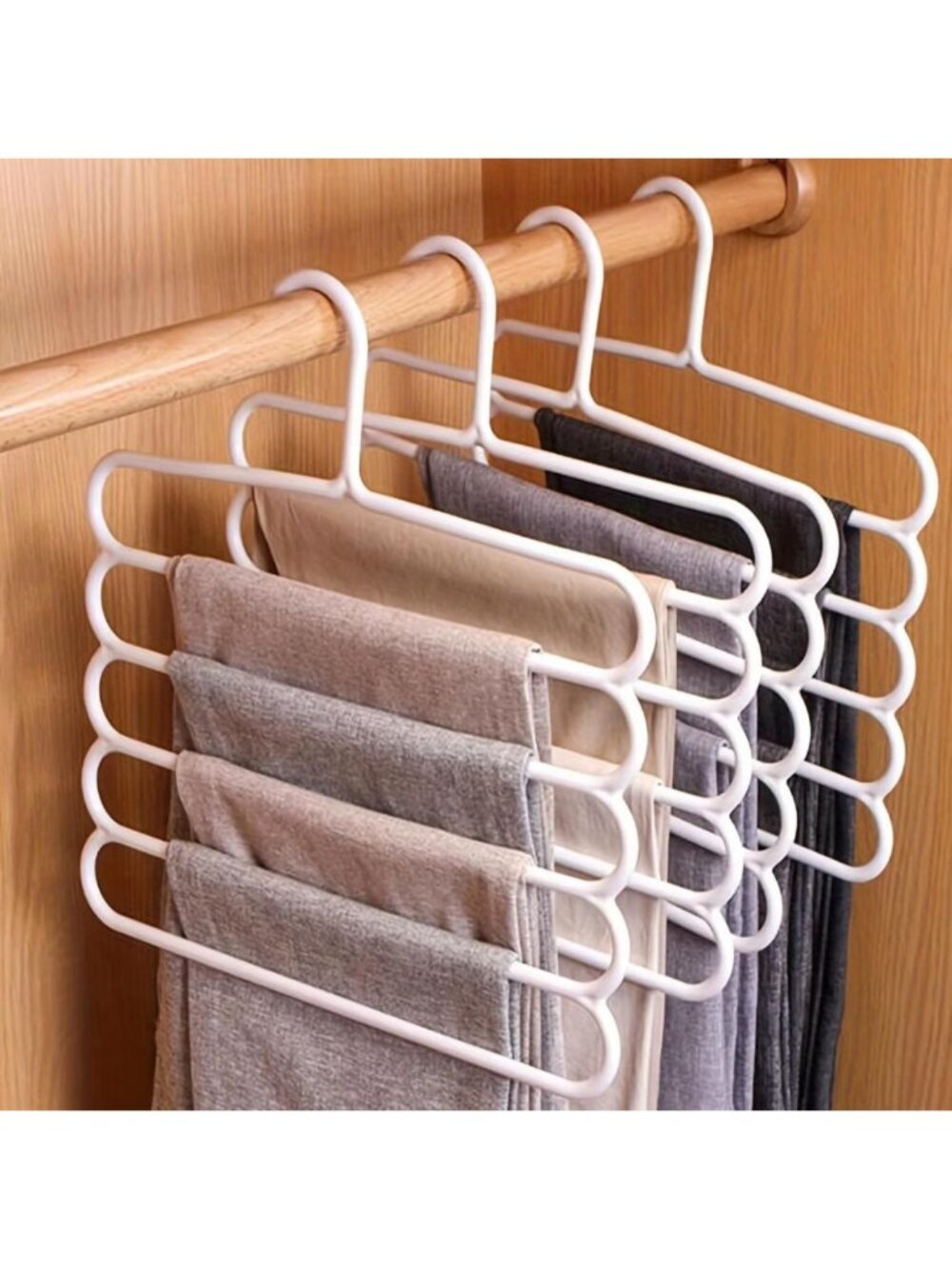 5PCS 5-Layer Pants Hangers Closet Storage Organizer